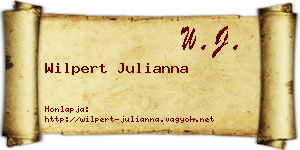 Wilpert Julianna névjegykártya